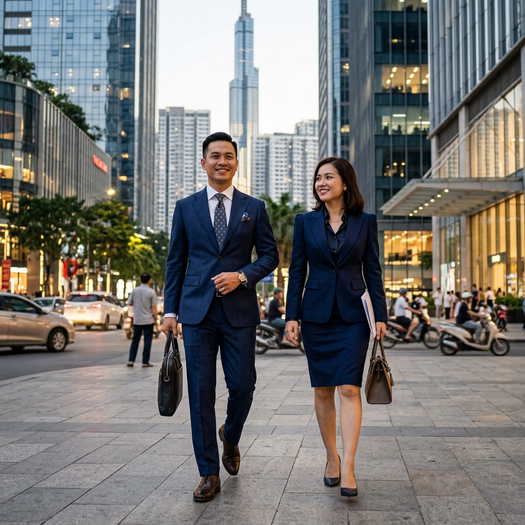 Bộ suit nam và blazer nữ đẳng cấp